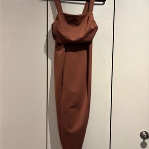 Elegant Brown Women's Dress